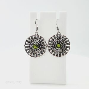Peridot Handmade Drop Dangle Earrings Jewelry 1.6"